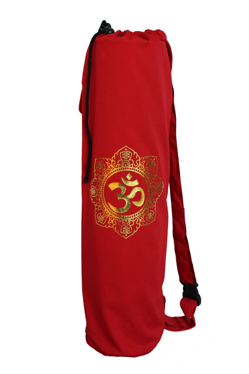 Yoga Mat Bag Red Shiva Mandala Foil